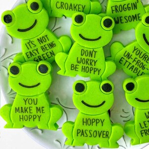 Passah-Gesprächsfrösche!  Leckeres Marzipan Seder Geschenk mit lustigen Pessach und Matze Sprüchen!