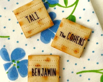 Personalized Matzah Place Settings!  Stunning Passover Seder Gift for Friends, Family and Co-workers!