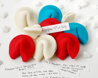 July 4th Fortune Cookies!   Red, White and Blue Classic Cookies!  Perfect for BBQ and Celebrations!