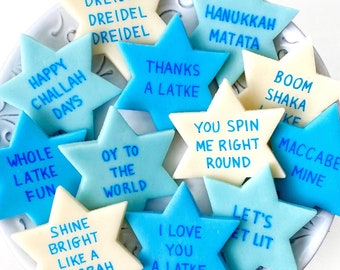Hanukkah Star of David Conversation Hearts!  Delicious Hanukkah Gift with Dreidel and other Fun Sayings!  Certified Kosher!
