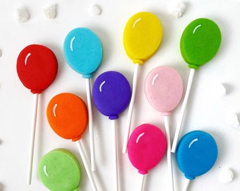 Balloons Marzipan Candy Lollipops - Children's Birthday Party Favors and Gifts!  Delicious and Gorgeous!