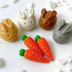 Natural Easter Bunnies candy treats - Edible marzipan gift sculptures for Easter - A Delicious Treat!