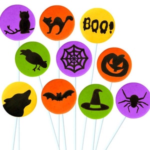 Halloween Candy Lollipops Spooky Halloween Silhouette Party Favors Witches, Spiders, Bats and more image 2