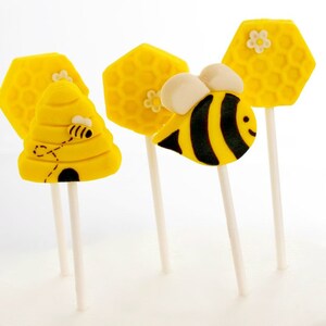 Rosh Hashanah Honeybee Marzipan Lollipops Honeycomb, Beehives and Bees Celebrate Apples & Honey Certified Kosher image 3