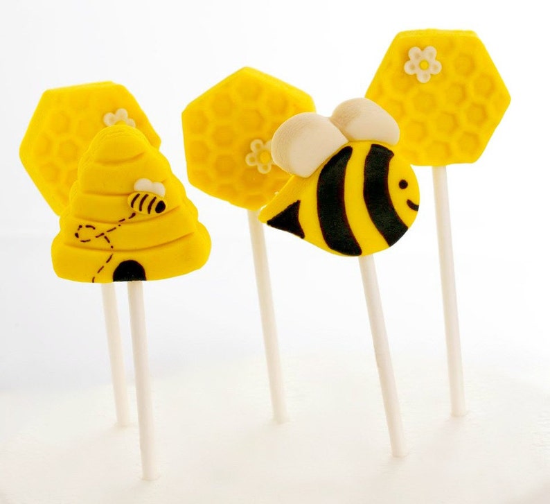 Rosh Hashanah Honeybee Marzipan Lollipops Honeycomb, Beehives and Bees Celebrate Apples & Honey Certified Kosher image 3