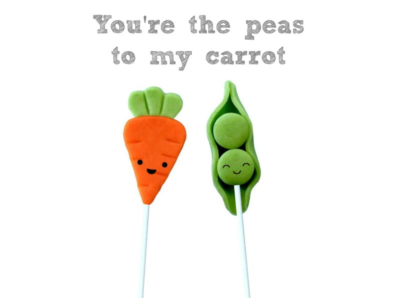Valentine's Day Peas and Carrot best Friends Etsy