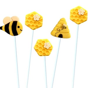 Rosh Hashanah Honeybee Marzipan Lollipops Honeycomb, Beehives and Bees Celebrate Apples & Honey Certified Kosher image 4