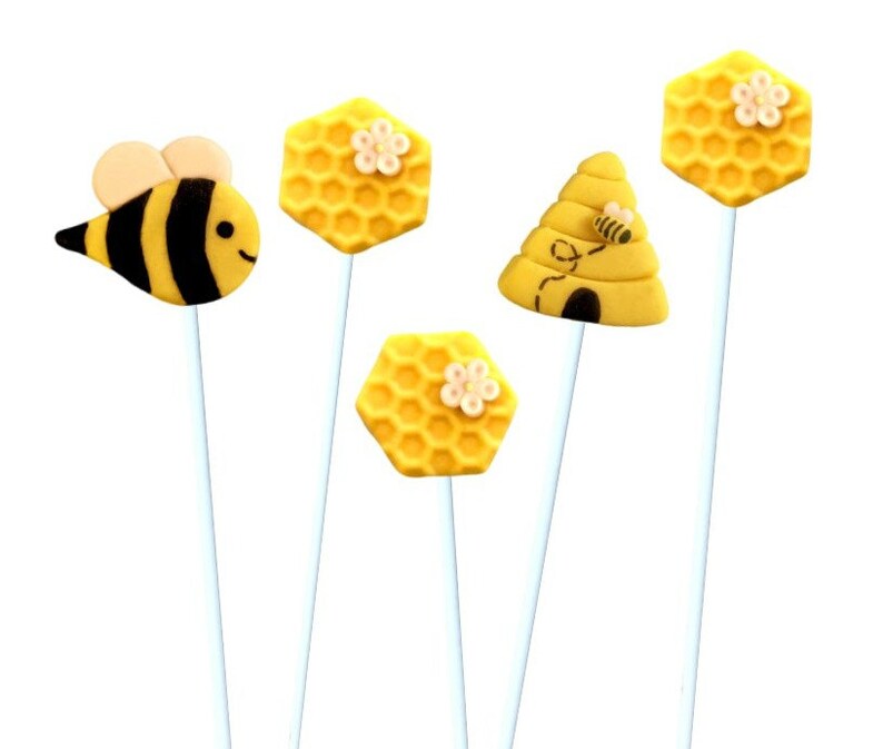 Rosh Hashanah Honeybee Marzipan Lollipops Honeycomb, Beehives and Bees Celebrate Apples & Honey Certified Kosher image 4