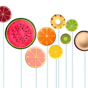 Round Fruit Marzipan Candy Lollipops: a delicious sweet treat!