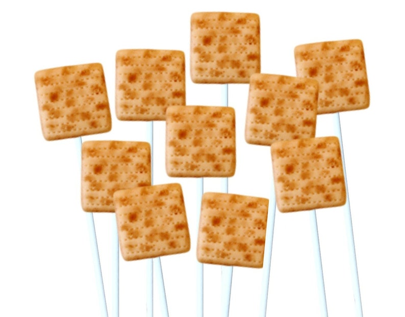 Passover Matzah Lollipops the perfect Passover hostess gift and kids Seder gift Marzipan Candy Matzah Pops image 1