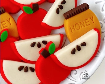 Rosh Hashanah Apples & Honey Marzipan Gift Box (set of 10) - Kosher, Vegan