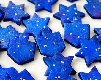 Hanukkah Galaxy Star of David and Dreidel Collection!  Delicious Sparkly Hanukkah Gift!  Certified Kosher!