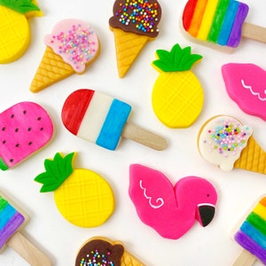 Tropical Party Marzipan Candy for Summer!  Favors for Birthdays and Pool, Beach, Hawaiian, Luau & Summer Parties! Cool Vegan Treats!