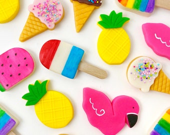 Tropical Party Marzipan Candy for Summer!  Favors for Birthdays and Pool, Beach, Hawaiian, Luau & Summer Parties! Cool Vegan Treats!