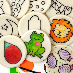 Paint-Your-Own Marzipan Ten Plagues!  Passover Holiday Seder Gift and Fun for Children and Adults!