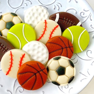 Sports Candy Tiles - Soccer, Football, Basketball, Tennis, Golf and Baseball - for your favorite Sports lover!