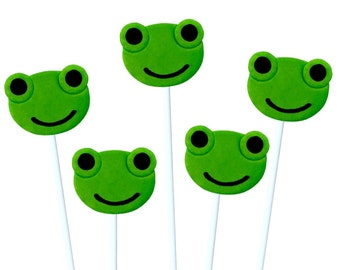 Passover Frog Marzipan Candy Lollipops - Seder Treat for Kids and Adults!  Happy Pesach!