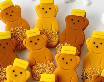 Rosh Hashanah Sprinkle Honey Bear Marzipan Gift Box (Set of 10) - Kosher, Vegan