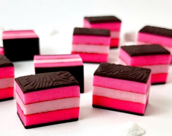 Mother's Day Marzipan Pink Rainbow Cookie Collection!   Delicious and Vegan Classic Cookies!