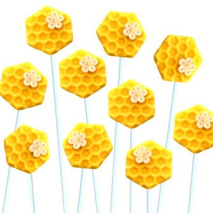 Rosh Hashanah Honeycomb Marzipan Lollipops Celebrate Apples & Honey Have a Sweet Year Certified Kosher image 1