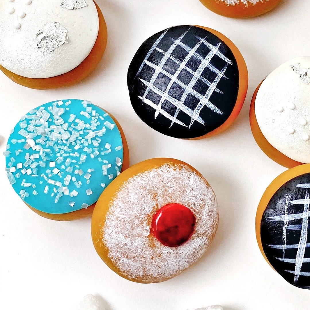Hanukkah Mini Sufganiyot Donuts Stunning Vegan Marzipan Mini Doughnuts Delicious for Kids and as