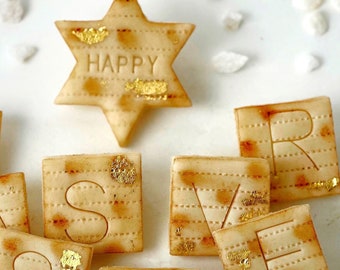 Happy Passover Matzah Greetings!  Edible Stunning Passover Seder Gift for Friends, Family and Co-workers!