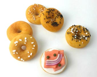 Candy BAGELS!  Foodie marzipan treats make delicious gifts!  Even includes bagels with LOX!