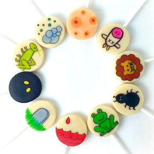Passover Ten Plagues Lollipops for Pesach Seder - Fun and Delicious marzipan!  Kids + Adults!  Hostess Dinner Gift & Passover Family Seder!