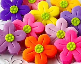 Colorful Flower Marzipan Candy!  Mother's Day and Everyday Delicious and Beautiful Vegan and Gluten-Free treat!