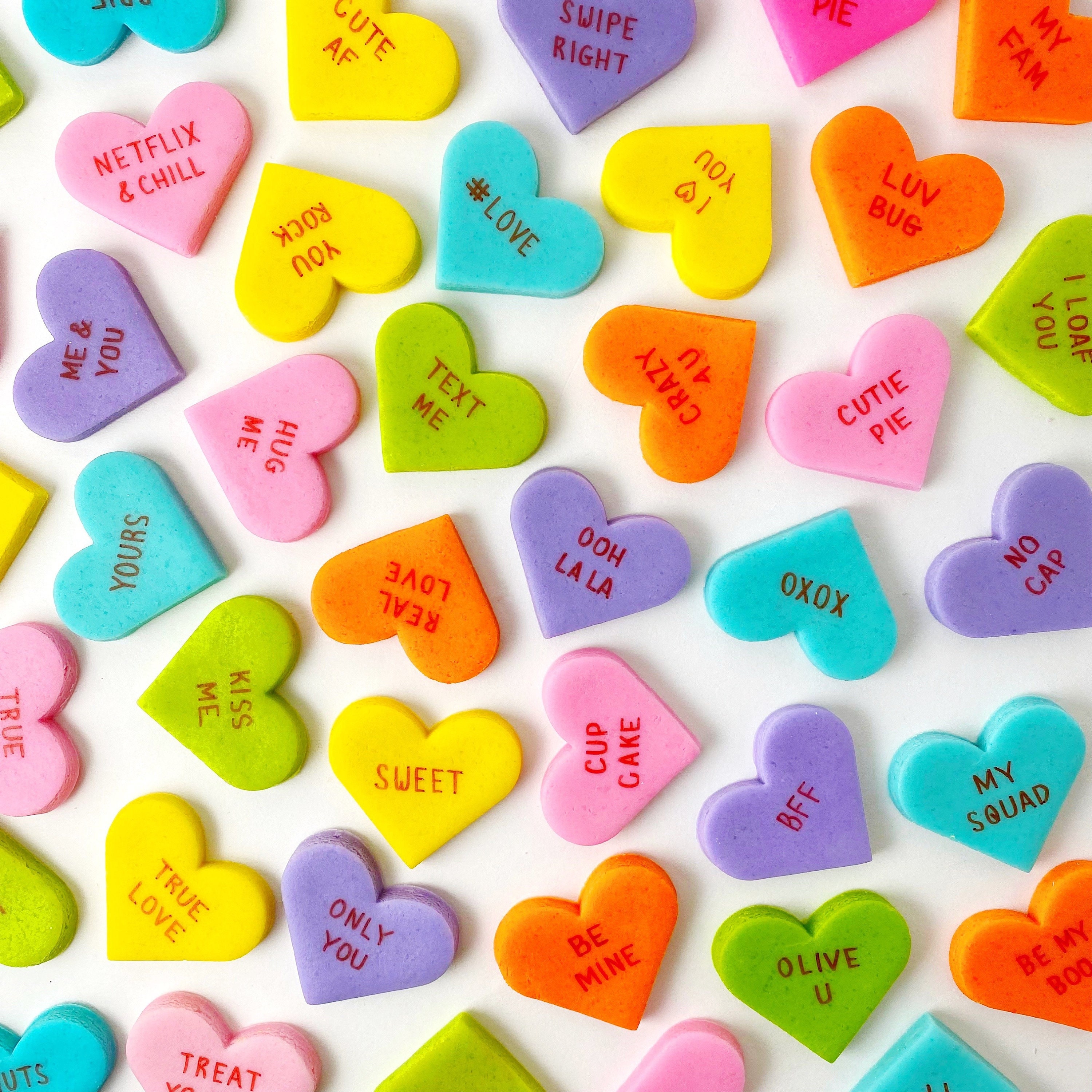 1 Box of Mini Conversation Hearts Candy Hearts for Valentine's Day