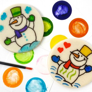 Paint Your Own Snowmen!  Holiday Fun for Children and Adults!  Delicious Marzipan Treats!
