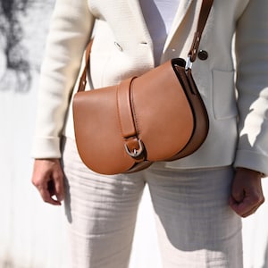 Sacoche en cuir marron