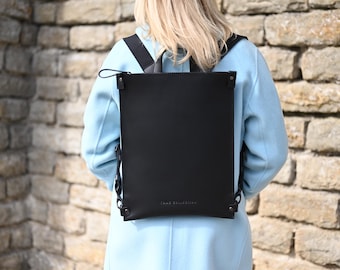Leather Backpack Messenger bag  Laptop bag
