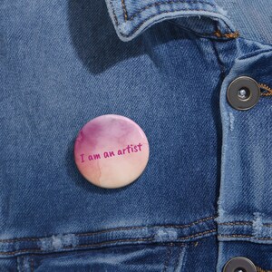 Custom Artist Pin Buttons, Handmade Jewelry, Gift for Artists, Creative Accessories, Colorful Badges, Art Lover Gifts