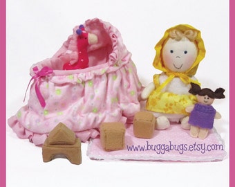 Holly Dolly - PDF Pattern (Doll, Cradle, Giraffe, Blocks, Dollie)