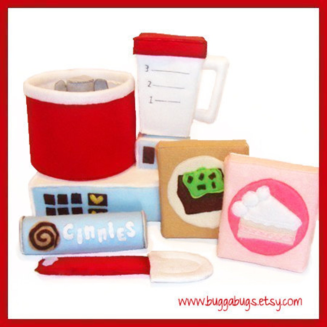 MIXING SET PDF Felt Food Pattern mixer, Blender, Cake Mix, Brownie Mix