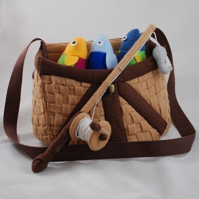 GONE FISHIN' PDF Pattern Fishing Basket, Fish, Fishing Pole image 2