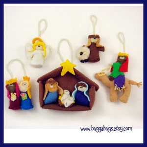 Nativity Ornaments PDF Pattern Baby Jesus, Mary, Joseph, Shepherd, Wisemen image 1