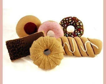 DOUGHNUTS - PDF Felt Food Pattern (6 Delicious Doughnuts)