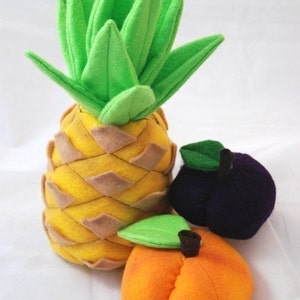 FAVORITE FRUIT PDF Felt Food Pattern Pineapple, Peach, Plum, Apple, Orange, Grapes image 2