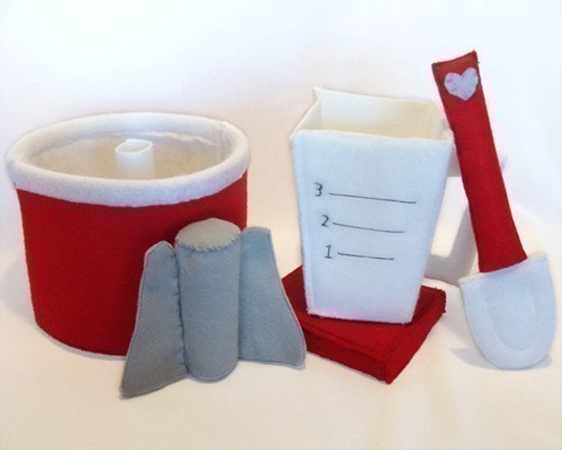 MIXING SET PDF Felt Food Pattern mixer Blender Cake Mix Etsy