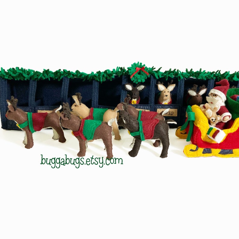 Figurine Vintage Père Noël à Cheval Avec Renne - Piles Et Lumière - Déco Noël Occasion