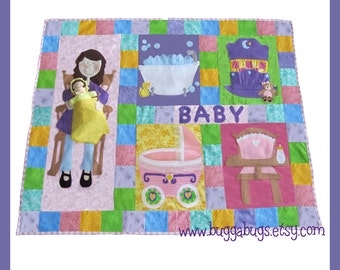 Interactive Doll Quilt - PDF Sewing Pattern (Quilt and Baby Doll)