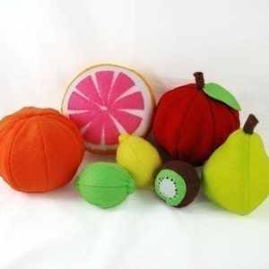 FUN FRUIT PDF Felt Food Pattern Apple and Orange Slices and Peels, Lemon, Lime, Kiwi, Grapefruit, Pear image 3