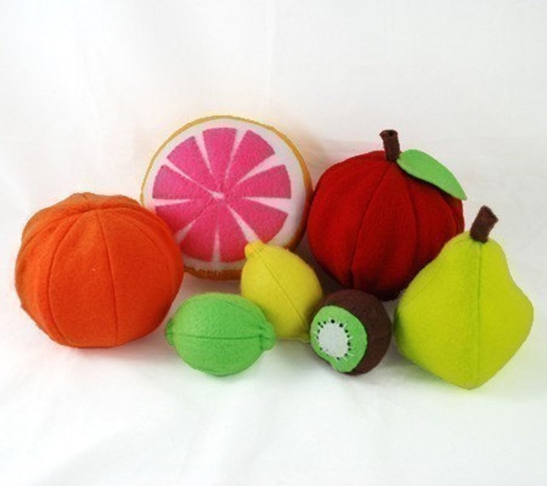 FUN FRUIT PDF Felt Food Pattern Apple and Orange Slices and Peels, Lemon, Lime, Kiwi, Grapefruit, Pear image 3