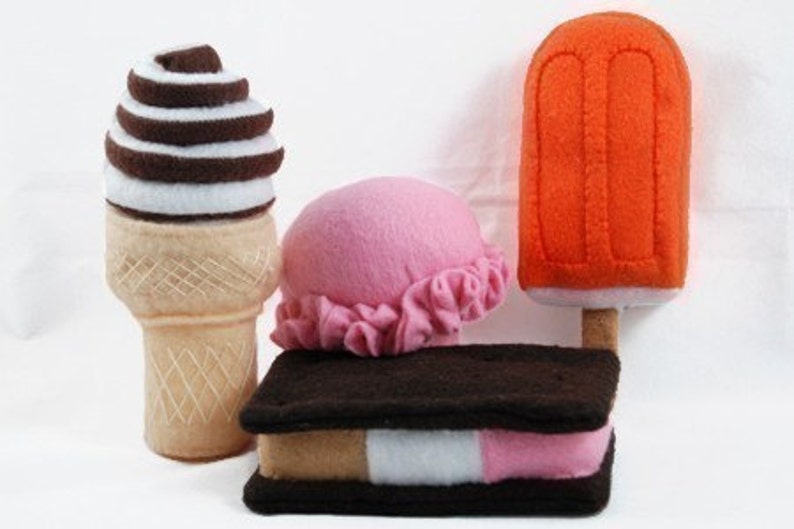 ICE CREAM PDF Felt Food Pattern ice Cream Cone Ice Cream Etsy