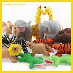 Noah&#39;s Ark Animals - PDF Pattern (Giraffes, Elephants, Lions, Tigers, Alligators, Zebras, Camels, Bears)