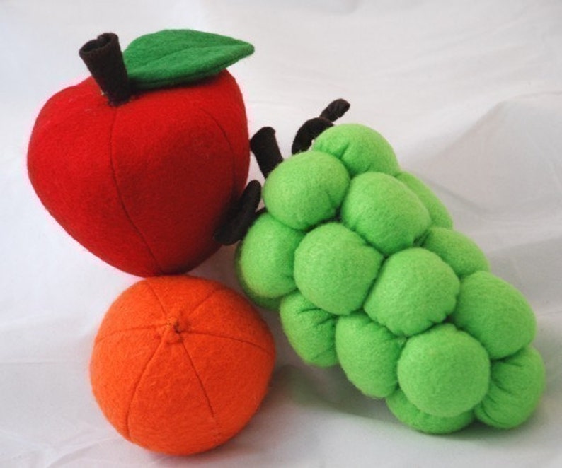 FAVORITE FRUIT PDF Felt Food Pattern Pineapple, Peach, Plum, Apple, Orange, Grapes image 3