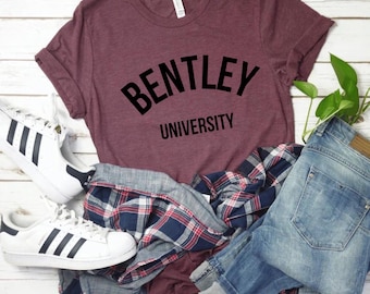 Bentley Universität Logo T-Shirt: Bella+Canvas Baumwoll T-Shirt