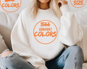 Unisex Comfort Colors Sweatshirt, Fleece-Shirt aus Baumwollmischung, Unisex Garment Dyed Sweatshirt, Ring-Spun Baumwoll-Sweatshirt, Komfort Sweatshirt
